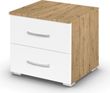 Rauch Aditio 2 Drawer Bedside Cabinet - Artisan Oak and Alpine White