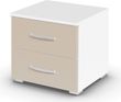 Rauch Aditio 2 Drawer Bedside Cabinet - Alpine White and Champagne
