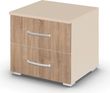 Rauch Aditio 2 Drawer Bedside Cabinet - Champagne and Sonoma Oak