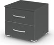 Rauch Aditio 2 Drawer Bedside Cabinet - Metallic Dark Grey