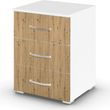 Rauch Aditio 3 Drawer Bedside Cabinet - Alpine White and Artisan Oak