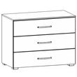 Rauch Aditio 3 Drawer Wide Chest - Sonoma Oak and Metallic Dark Grey