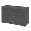 Rauch Aditio 3 Drawer Wide Chest - Metallic Dark Grey