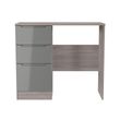 Milan Grey Gloss and Grey Oak 3 Drawer Single Dressing Table