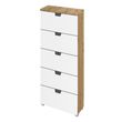 Rauch Aditio 5 Drawer Tall Chest - Artisan Oak and Alpine White