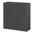 Rauch Aditio 5 Drawer Wide Chest - Metallic Dark Grey