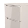 Milan Cashmere Gloss 2 Drawer Bedside Cabinet
