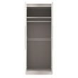 Milan Cashmere Gloss 2 Door Plain Tall Wardrobe