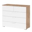 Rauch Aditio 3+2 Drawer Chest - Sonoma Oak and Alpine White