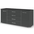 Rauch Aditio 2 Door Large Sideboard - 160cm - Metallic Dark Grey