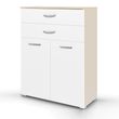 Rauch Aditio 2 Door Cupboard with 2 Top Drawer - Champagne and Alpine White