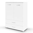 Rauch Aditio 2 Door Cupboard with 2 Bottom Drawer - Alpine White