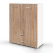 Rauch Aditio 2 Door Cupboard with 2 Bottom Drawer - Alpine White and Sonoma Oak