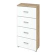 Rauch Alvor 4 Drawer Narrow Chest - Sonoma Oak and Alpine White