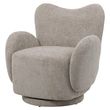 Libra Bingham Taupe Fabric Swivel Armchair