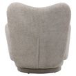 Libra Bingham Taupe Fabric Swivel Armchair