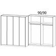 Rauch Memphis 181cm 4 Door Wardrobe - Alpine White