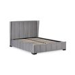 Katie Grey Velvet Fabric Bed - Sizes Available