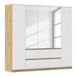 Rauch Mainz 226cm 5 Door Combi Wardrobe - Artisan Oak and Alpine White
