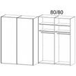 Rauch Taro 162cm 2 Door Sliding Wardrobe - Alpine White