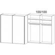Rauch Taro 201cm 2 Door Sliding Wardrobe - Alpine White