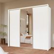 Rauch Taro 242cm 3 Door Sliding Wardrobe with Mirror - Alpine White