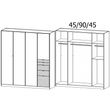 Rauch Ontario 181cm 4 Door Wardrobe with Drawer - Alpine White and Sonoma Oak