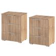 Rauch Alabama 3 Drawer Bedside Cabinet - Set of 2 - Sonoma Oak