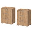 Rauch Alabama 3 Drawer Bedside Cabinet - Set of 2 - Artisan Oak