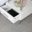 Charlotte White 1 Drawer Bedside Table