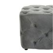 Alea Grey Velvet Fabric Hall Bench