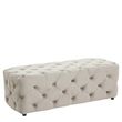 Alea Mink Velvet Fabric Hall Bench