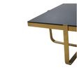 Alana Black Glass and Gold Square Coffee Table
