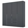 Rauch Alabama 181cm 4 Door Wardrobe with Drawer - Metallic Dark Grey