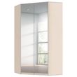 Rauch Alabama 117cm 2 Door Corner Mirrored Wardrobe - Champagne