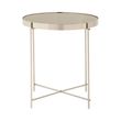 Allure Grey Mirrored Round Side Table