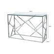 Azaria Glass and Chrome Geometric Base Console Table