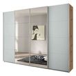 Rauch Syncrono 271cm 4 Door Sliding Wardrobe with Mirror - Artisan Oak and Silk Grey