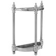 Arris Silver Polished Metal Semi Circle Umbrella Stand