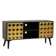 Arti Black Mango Wood 2 Door TV Unit