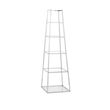 Logan Clear Glass and Chrome Ladder Open Shelving Unit