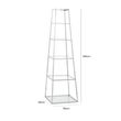 Logan Clear Glass and Chrome Ladder Open Shelving Unit