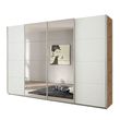 Rauch Syncrono 316cm 4 Door Sliding Wardrobe with Mirror - Artisan Oak and Alpine White