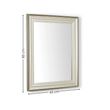 Tokyo Pewter Rectangular Small Wall Mirror - 65cm x 85cm