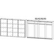 Rauch Syncrono 316cm 4 Door Glass Sliding Wardrobe - Alpine White and Basalt