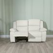 Bentley Cream Leather 2 Seater Recliner Sofa