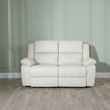 Bentley Cream Leather 2 Seater Recliner Sofa