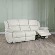 Bentley Cream Leather 3 Seater Recliner Sofa