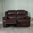 Bentley Brown Leather 2 Seater Recliner Sofa