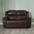 Bentley Brown Leather 2 Seater Recliner Sofa